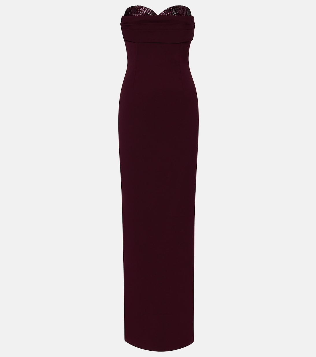 Roland Mouret Draped Embellished Cady Corset Dress | endource