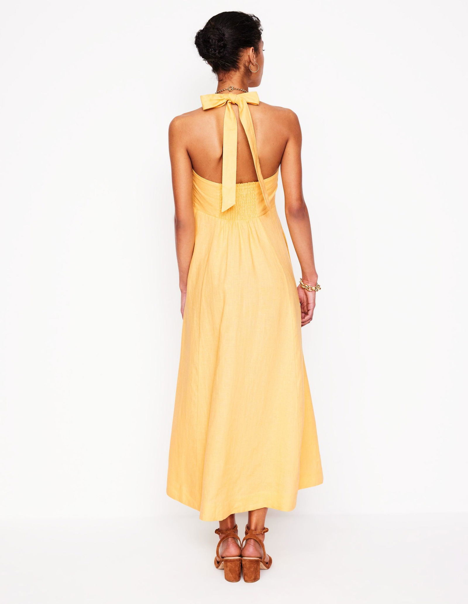 BODEN Halter Linen Dress | endource