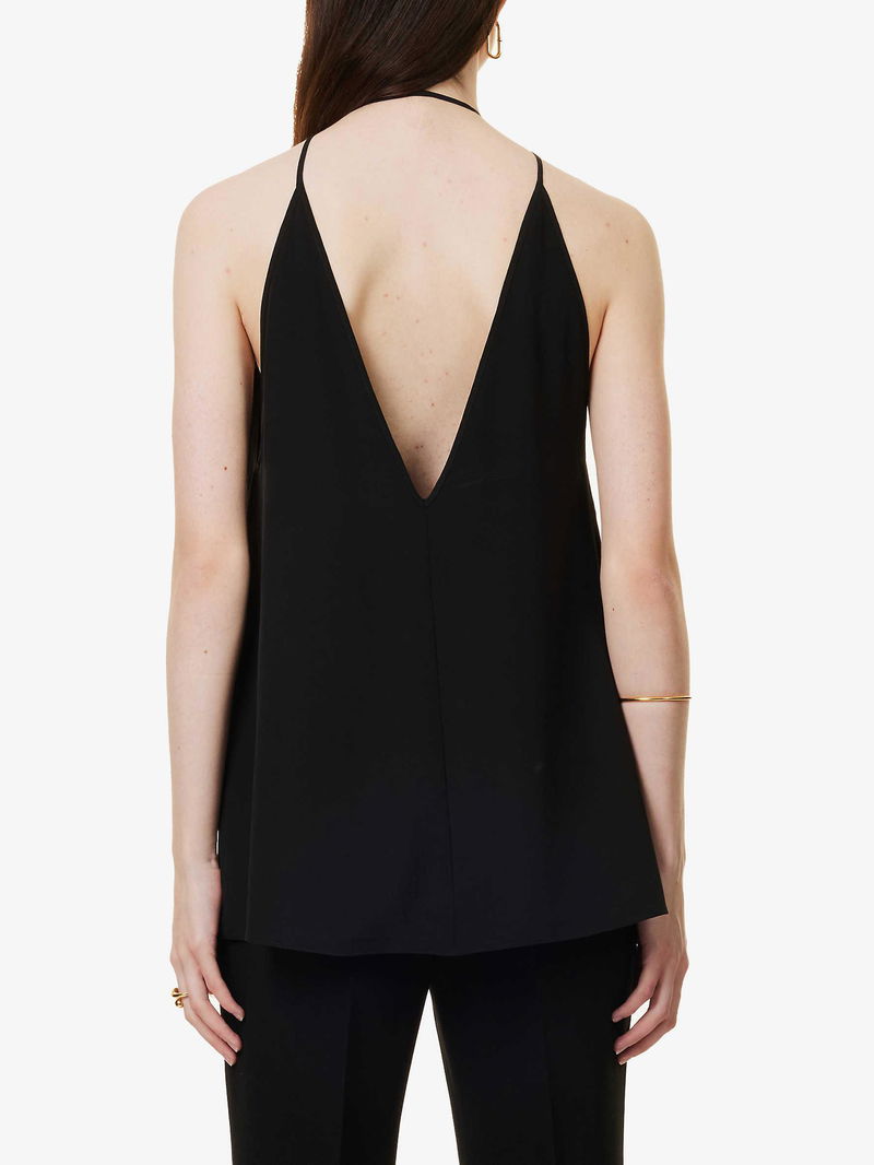 Strapless straight-neck top