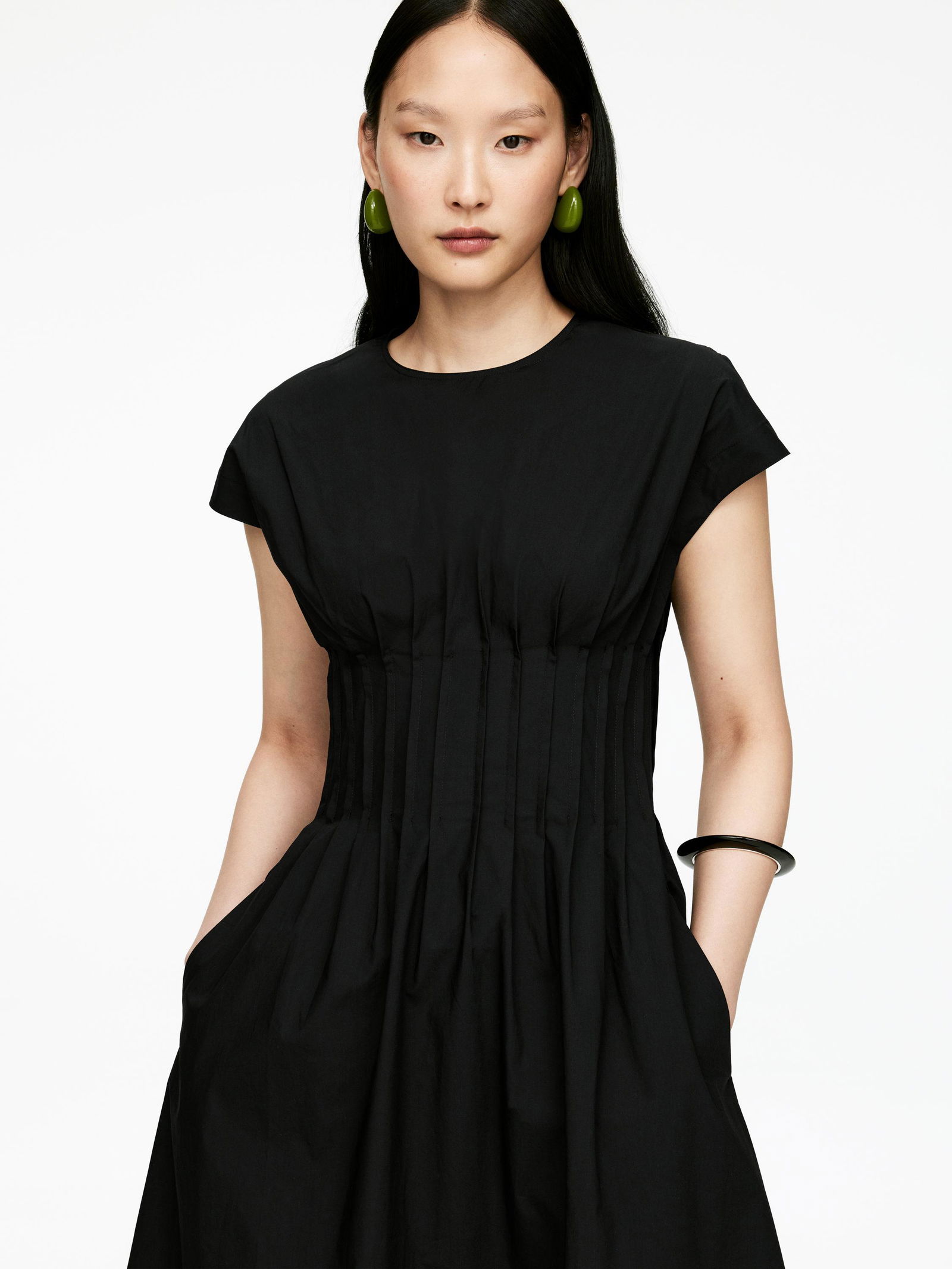 arket pleated crepe dress ARKET Pleated Crepe Dress