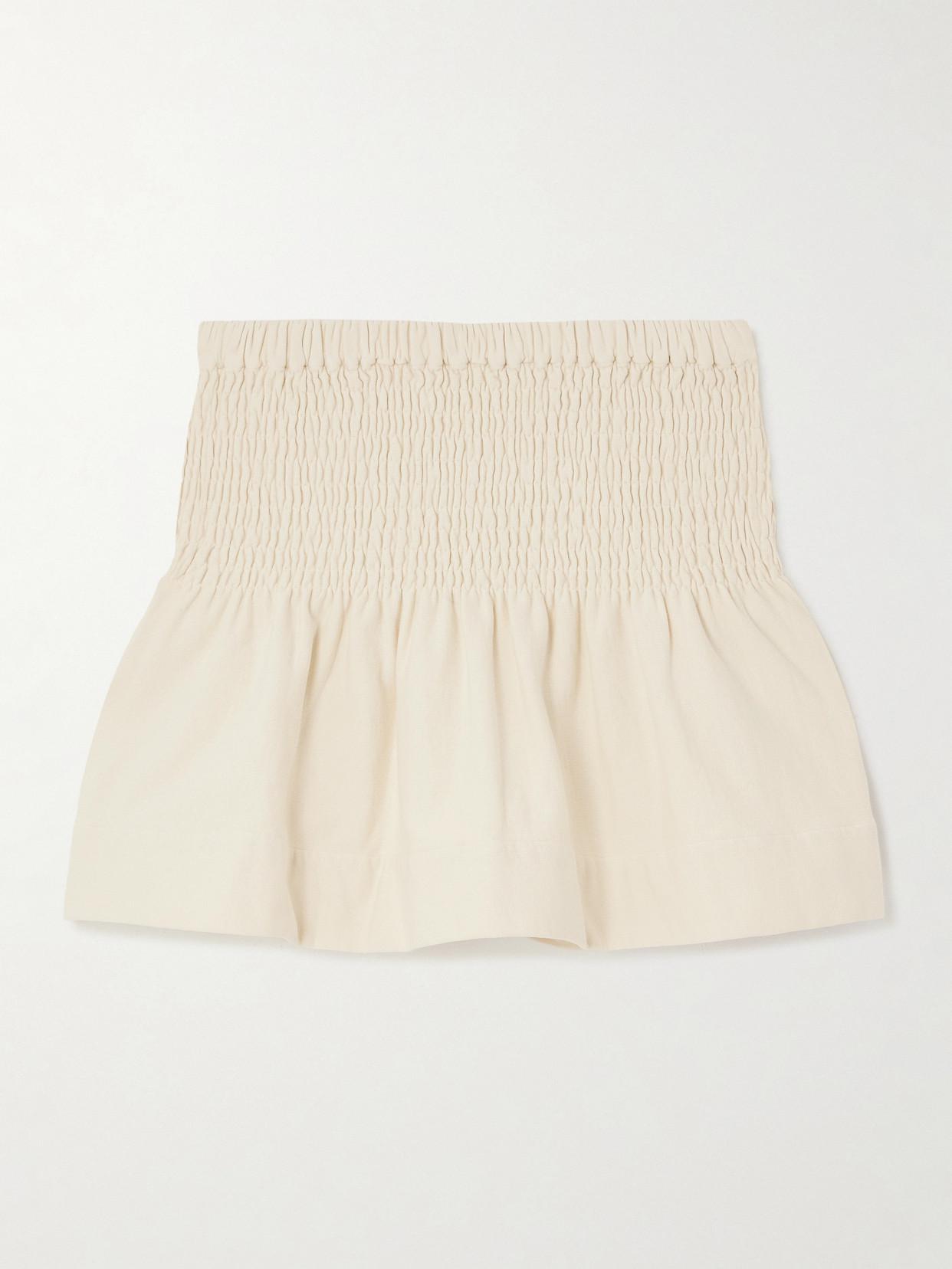 ISABEL MARANT ÉTOILE Pacifica Cotton-Jersey Mini Skirt in Ecru | Endource