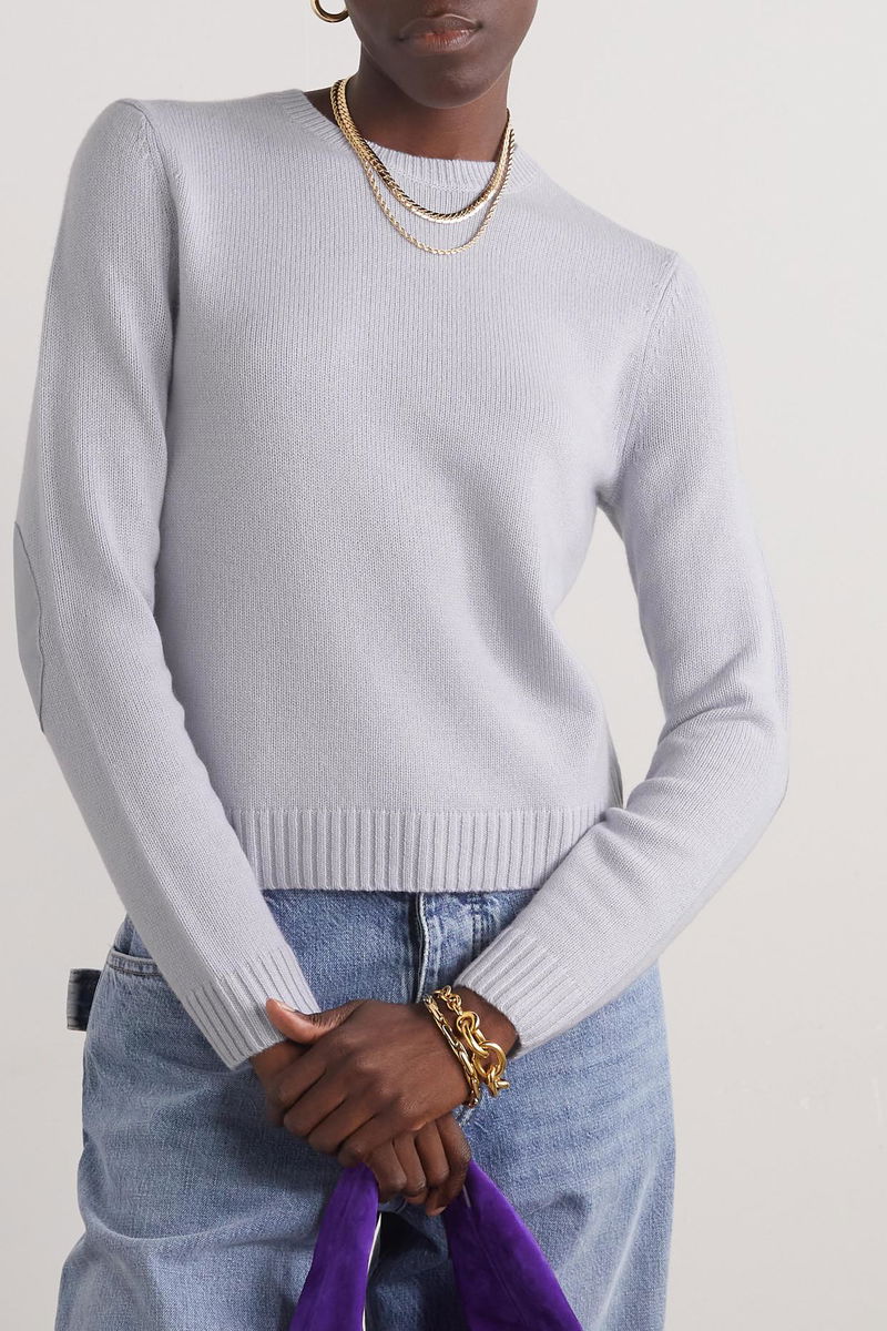 THEORY Shrunken Wool And Cashmere Sweater in Purple | Endource