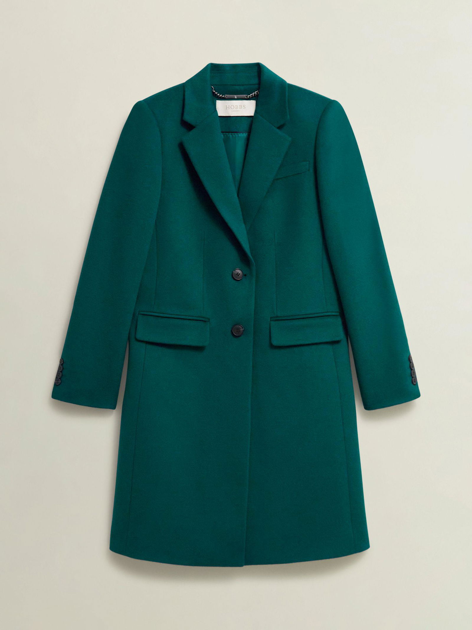 HOBBS Petite Cavendish Wool Coat in Kyanite Green | endource