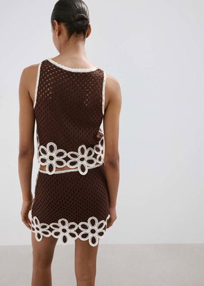 MANGO Crochet Dress With Bow | endource