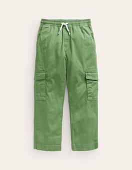 BODEN Pull-On Cargo Trouser in Safari Green | Endource