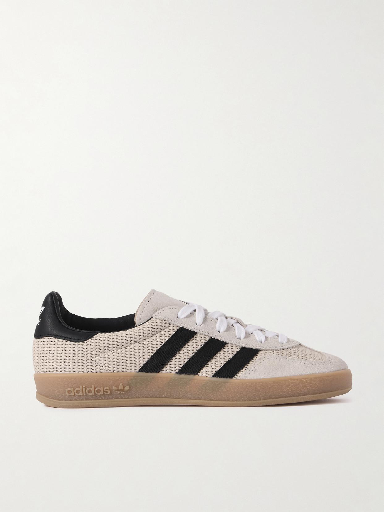 ADIDAS ORIGINALS Gazelle Indoor Suede, Grosgrain And Leather-Trimmed ...