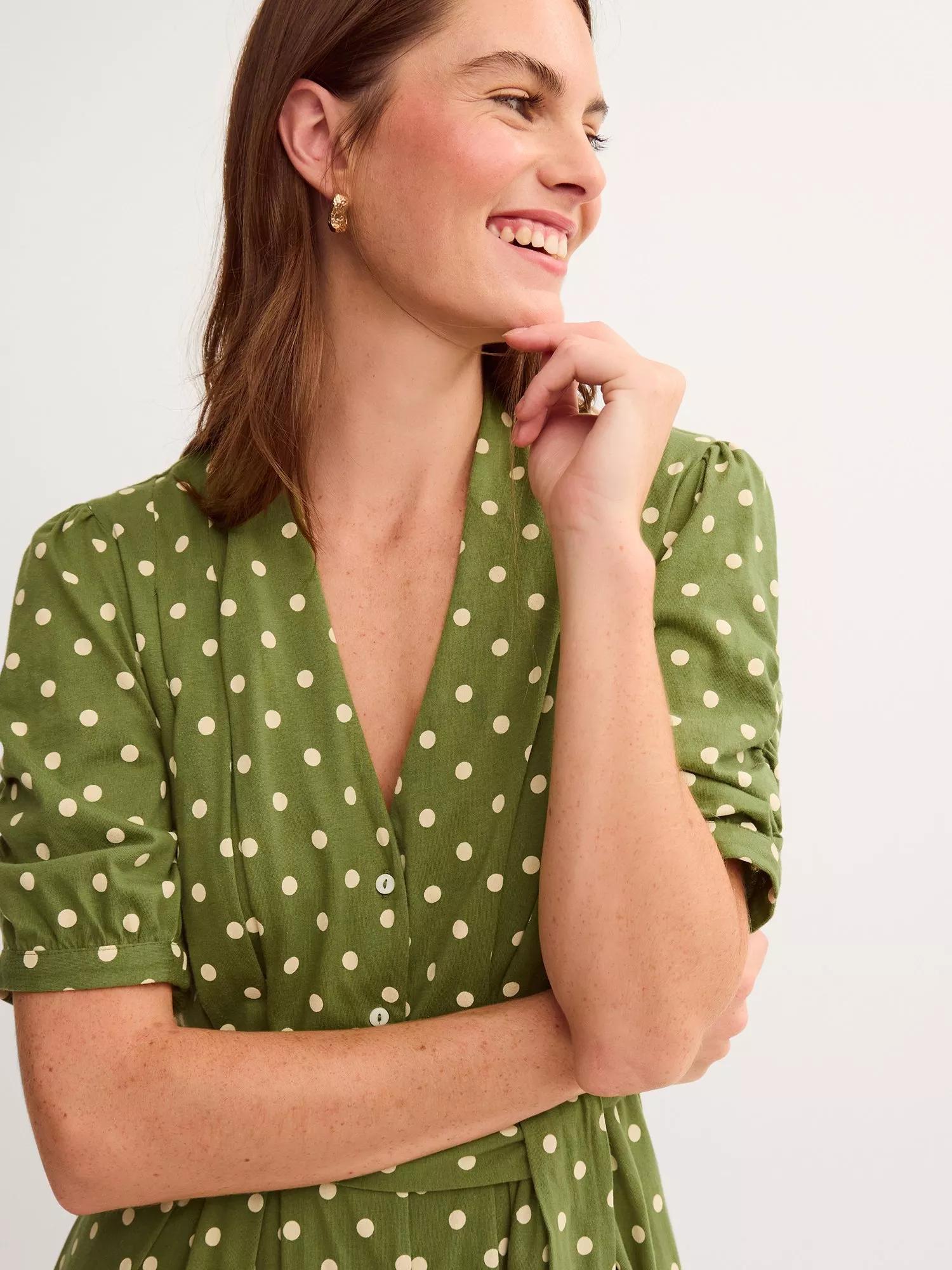 monsoon jersey dress Monsoon Ruched Jersey Dress - Green