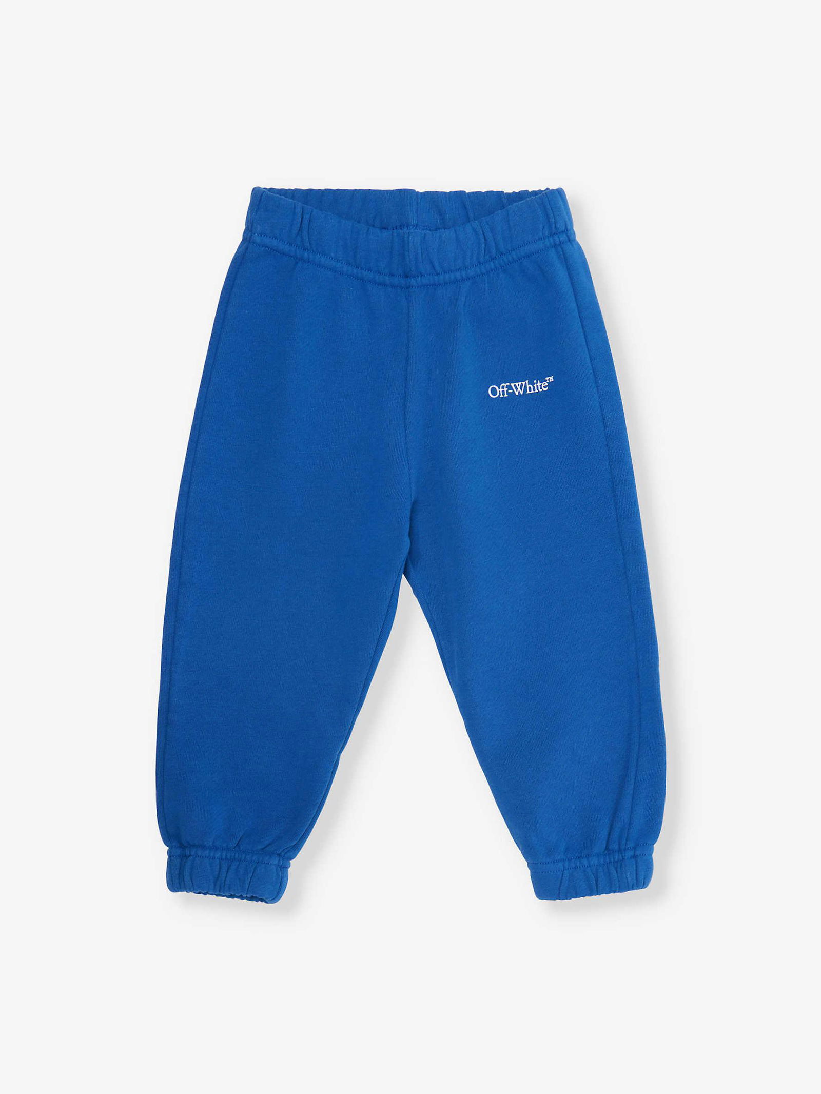 Off-White Bookish Logo-Print Cotton-Jersey Jogging Bottoms | endource