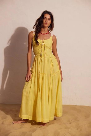 FREE PEOPLE There She Goes Printed Maxi Slip Dress | endource
