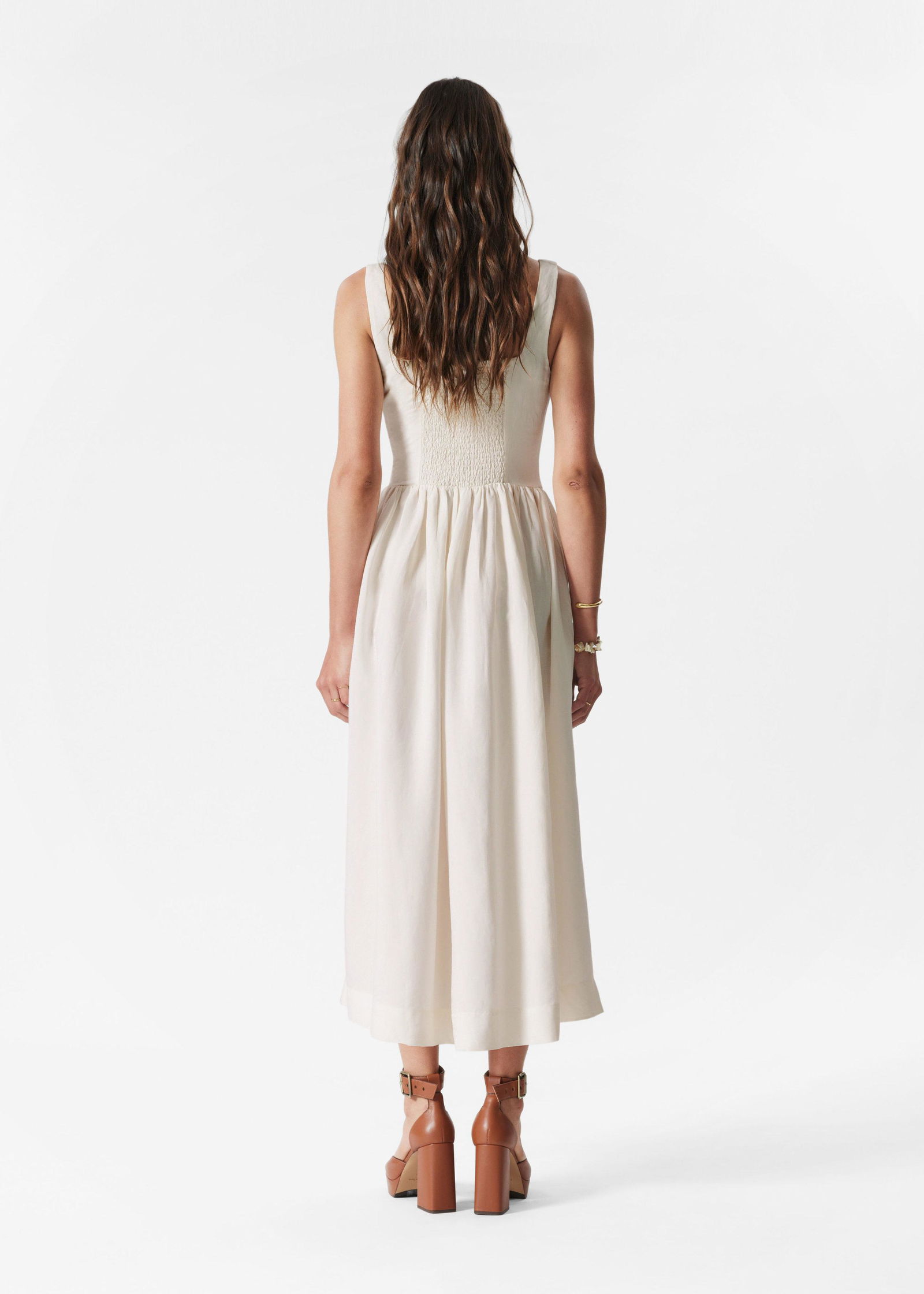 belonging flared midi dress Goldie's - Designer Dress Hire Aje - Belonging Flared Midi Dress Blue (Size 10-12)