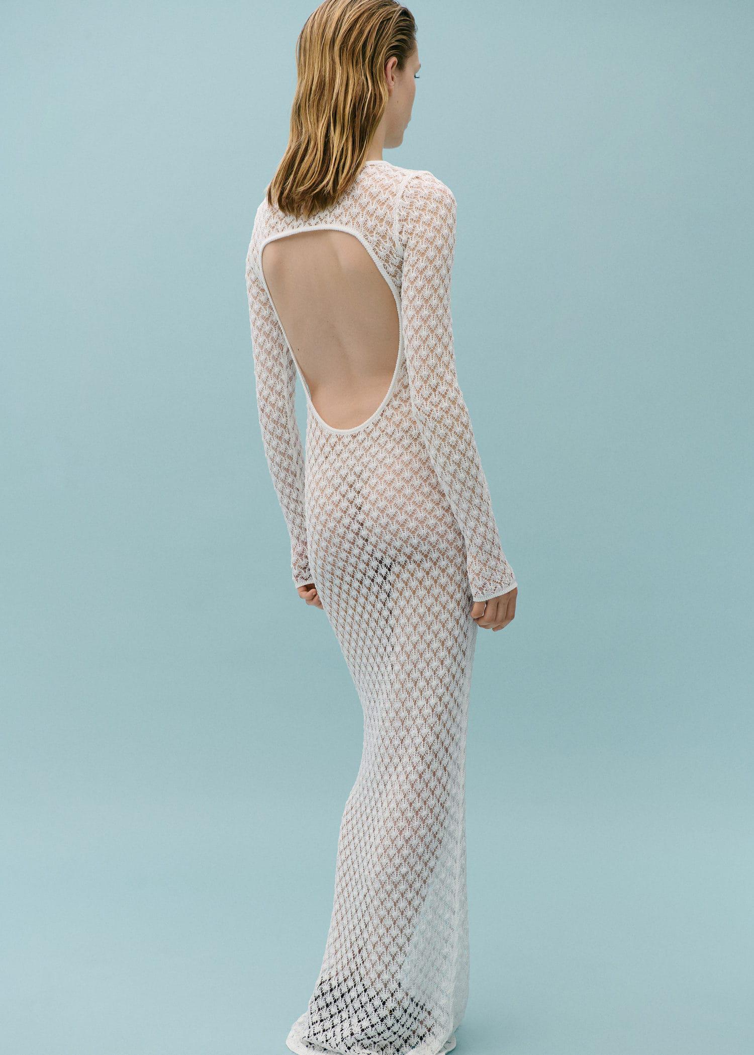 white christmas dresses Fuschia Hand Crochet Dress – Alejandra Alonso Rojas main image 0