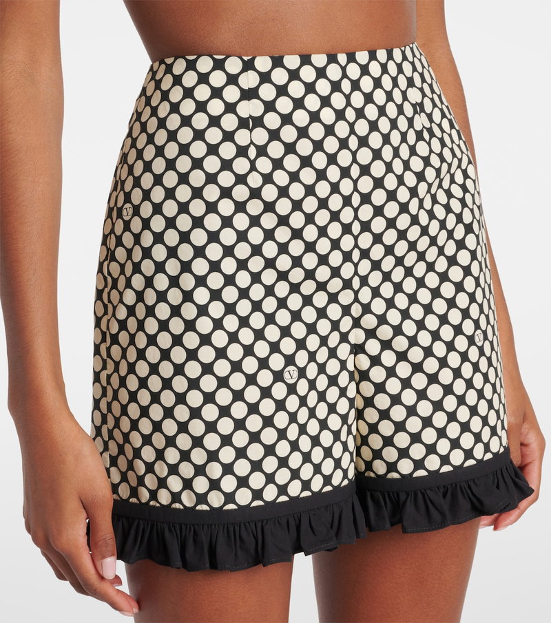 Valentino polka-dot mini skirt with ruffled hem