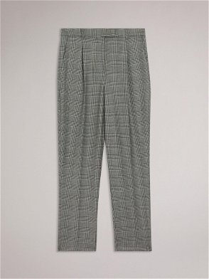 Brown Houndstooth-tweed pleat-front trousers, Polo Ralph Lauren