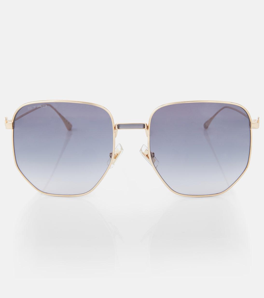 ETRO Pegaso Square Sunglasses in Gold | Endource