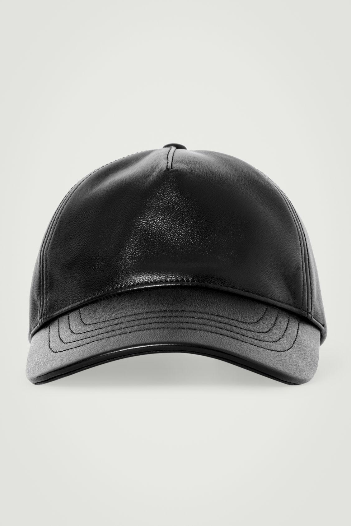 COS Leather Baseball Cap | endource