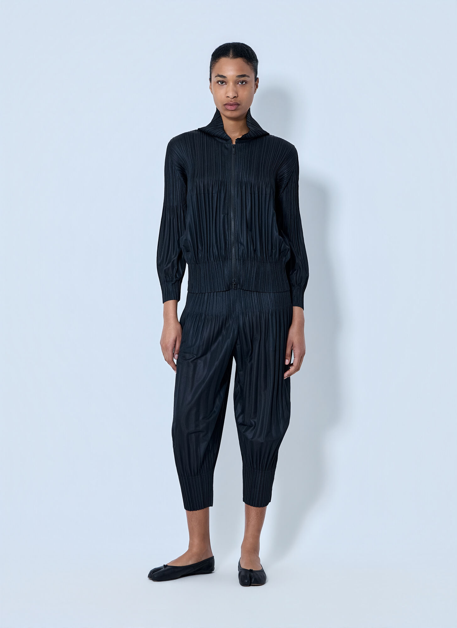 Pleats Please Issey Miyake Pleated Zip-Up Jacket | endource