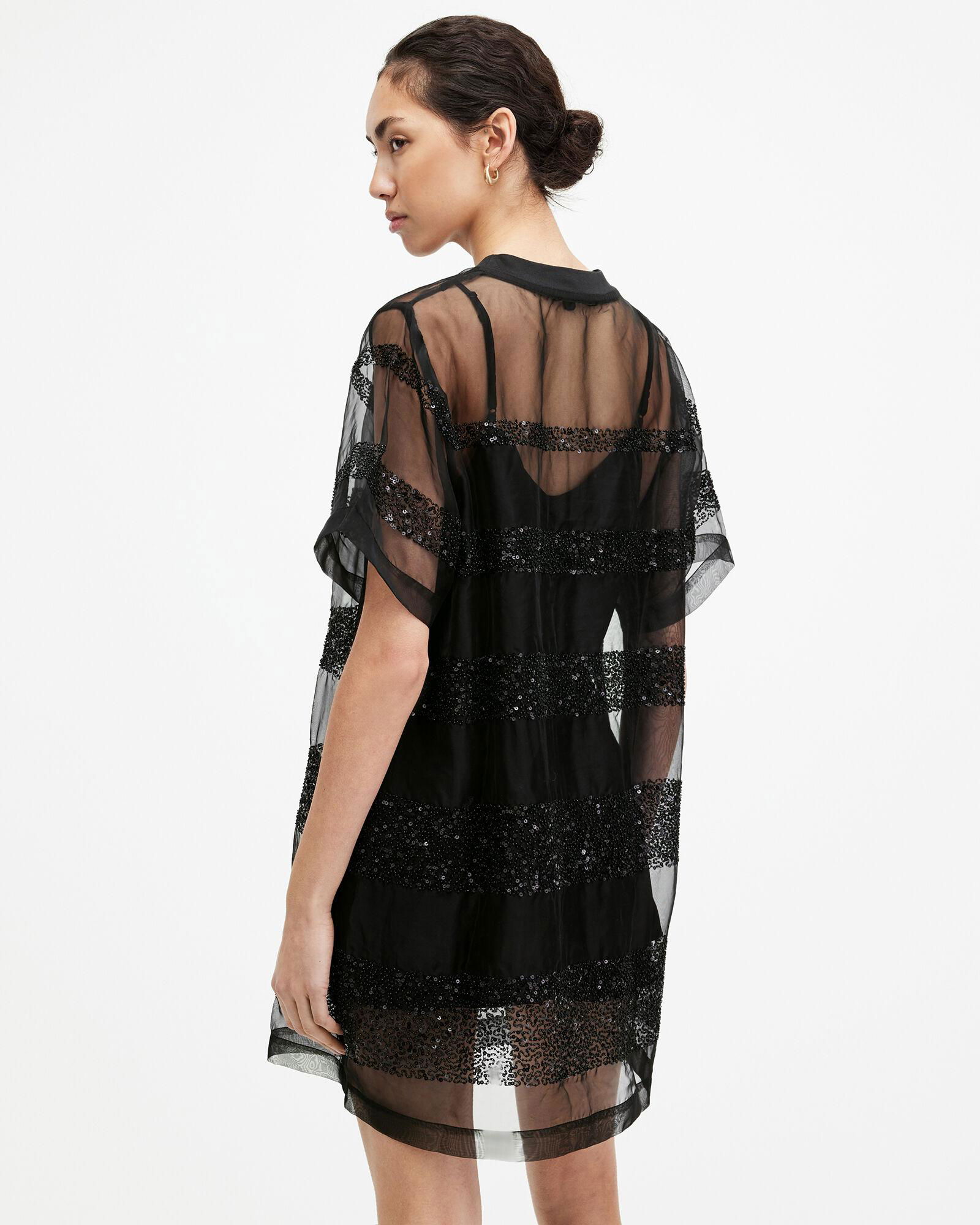 knee length dresses for ladies Cut-Out Heart-Detail Bodycon Mini Dress in Black - 6 main image 0