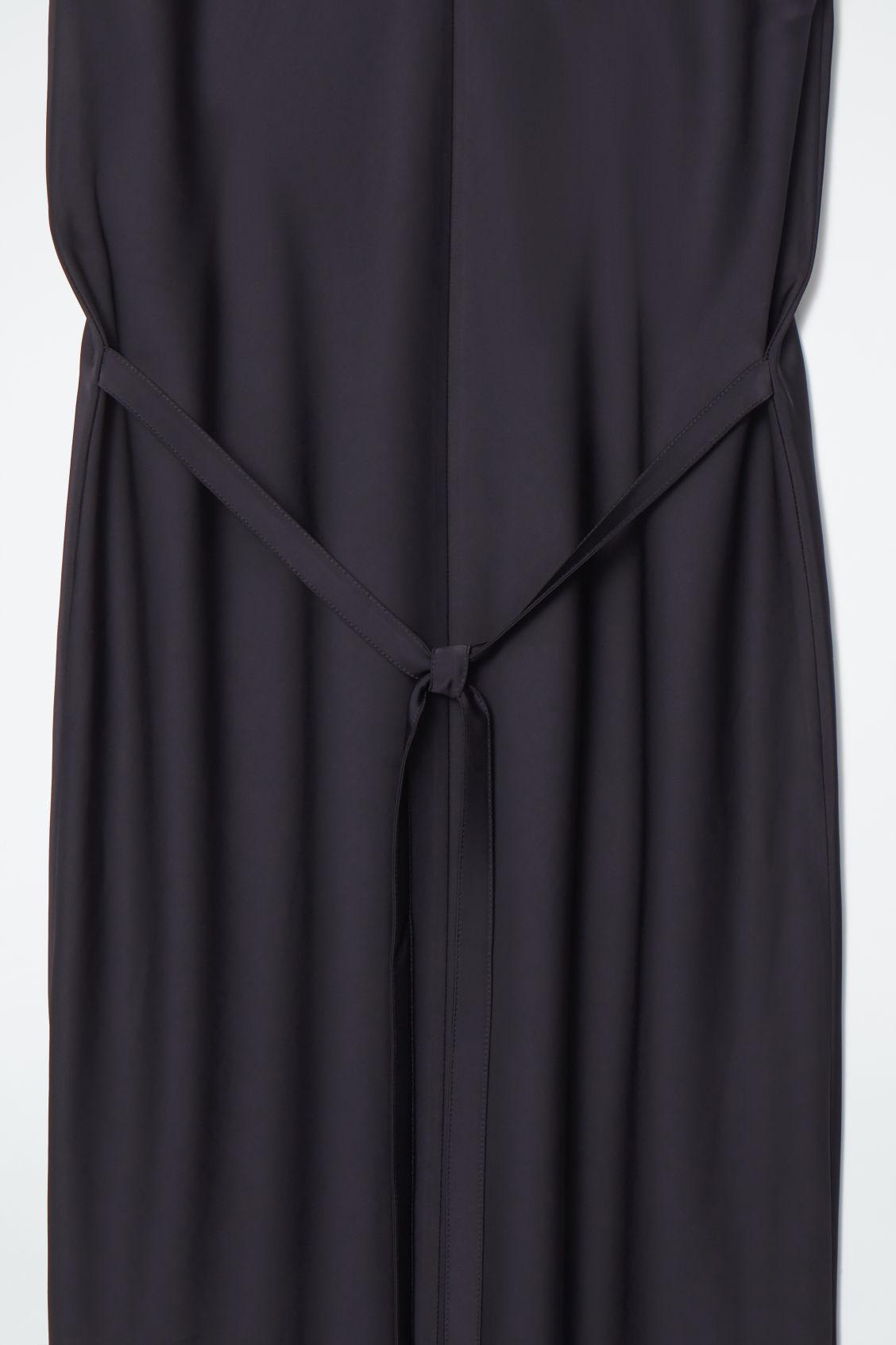 cos tie detail satin midi dress COS Tie-Detail Satin Midi Dress