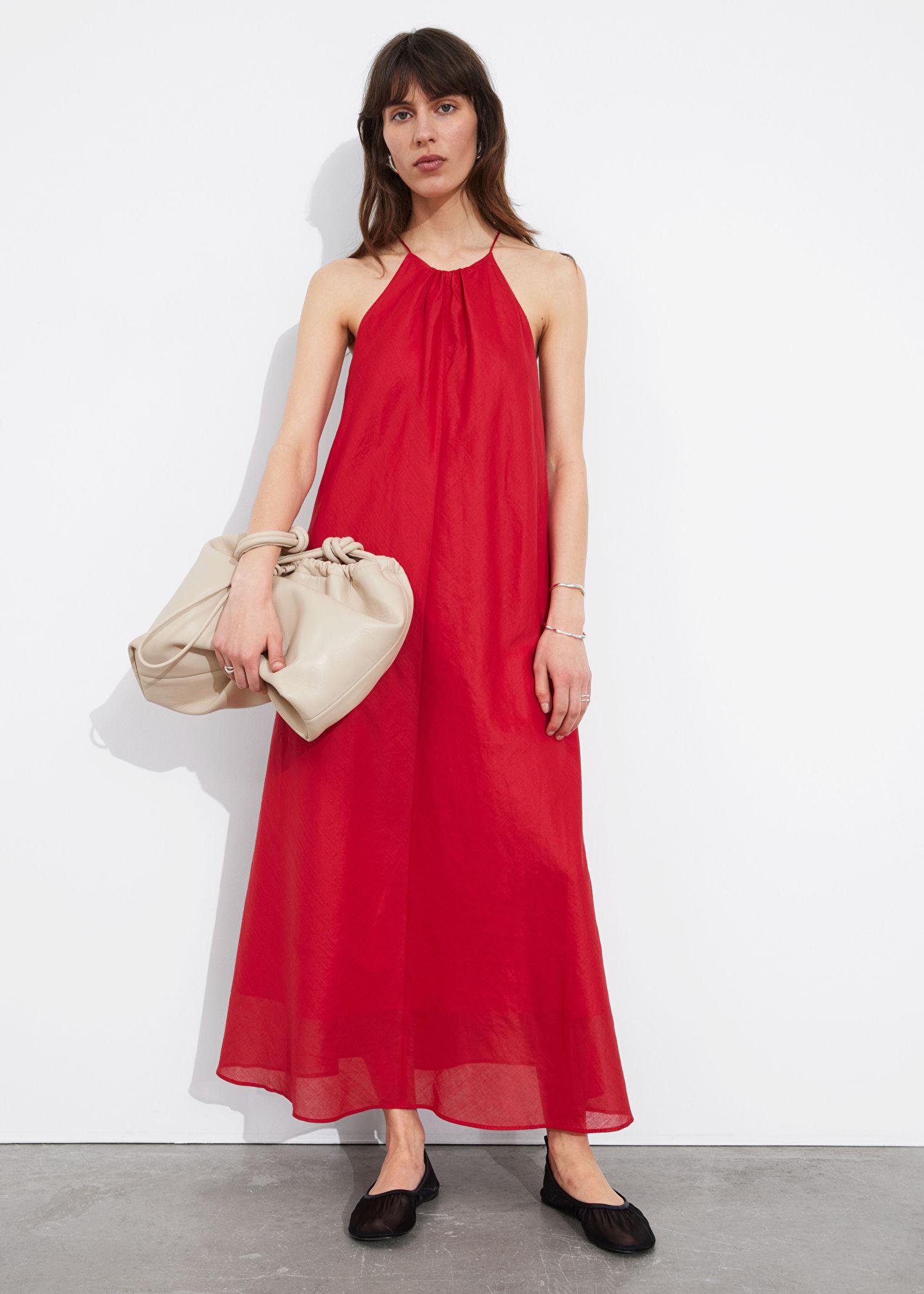 30% off & OTHER STORIES Sleeveless Halterneck Midi Dress