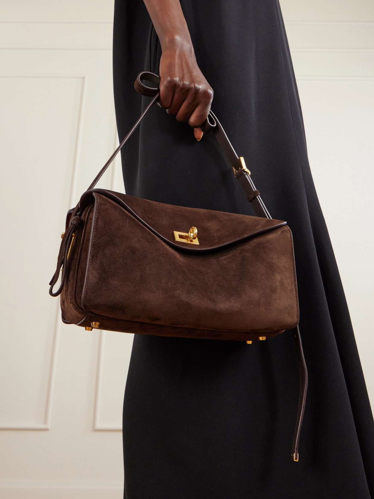 BALENCIAGA Paris Vii Suede Shoulder Bag | endource