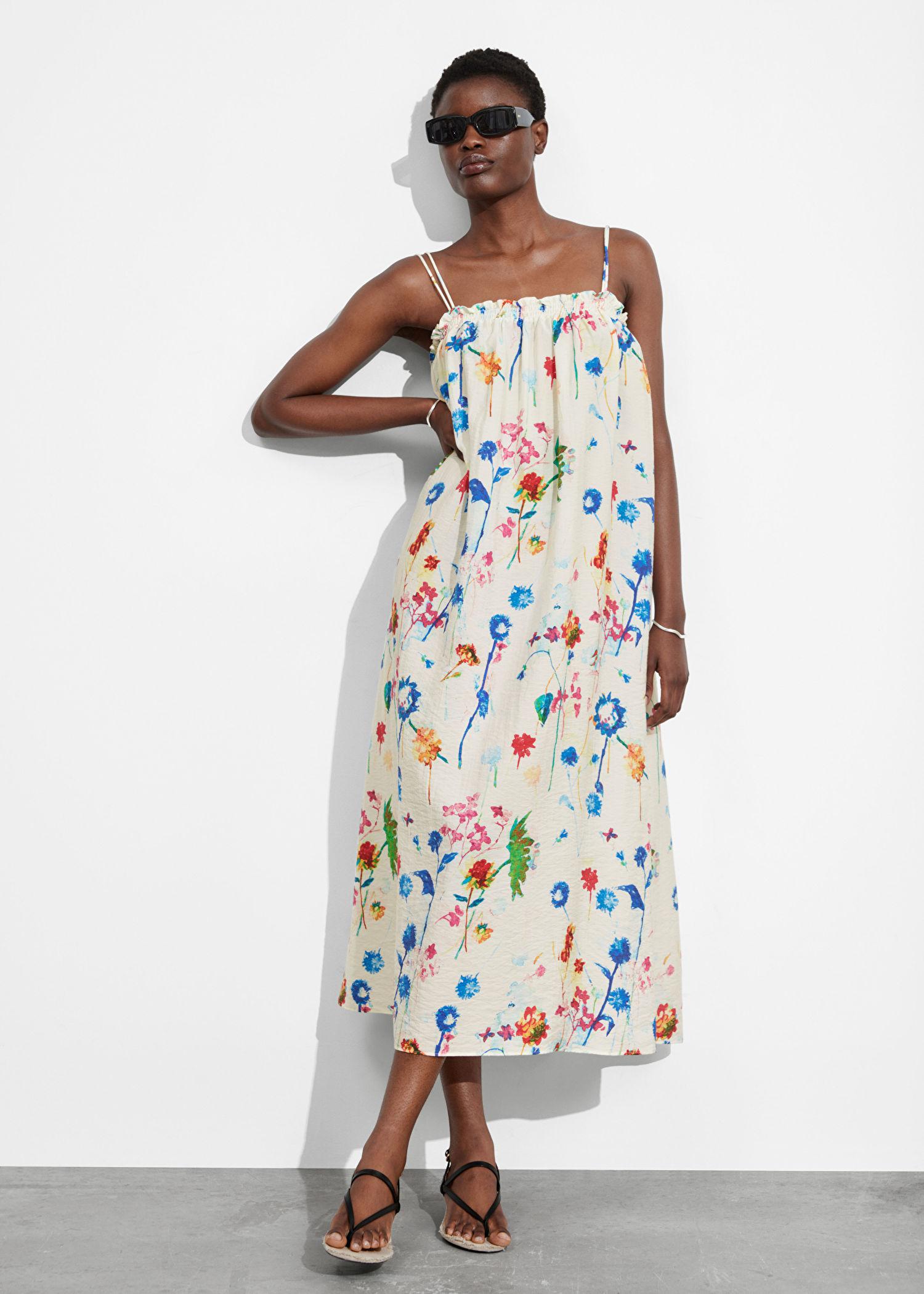 & OTHER STORIES Floaty Strappy Midi Dress | endource