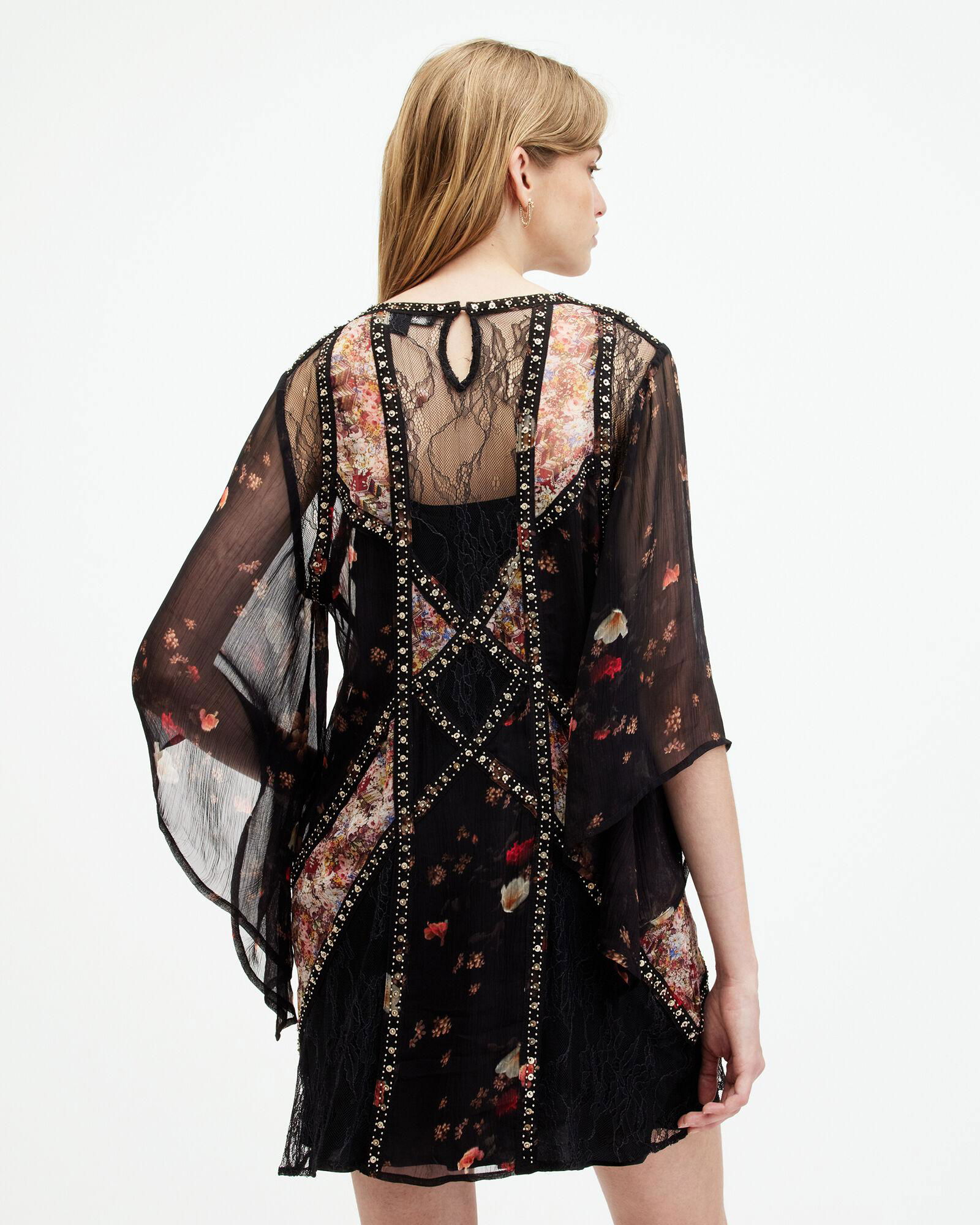 ALLSAINTS Lucia Lace Embellished Mini Dress | endource