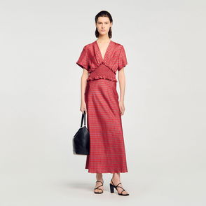 zen knits maxi dress WHYNOTDANCE Zen Ruched Knit Mesh Maxi Dress main image 0