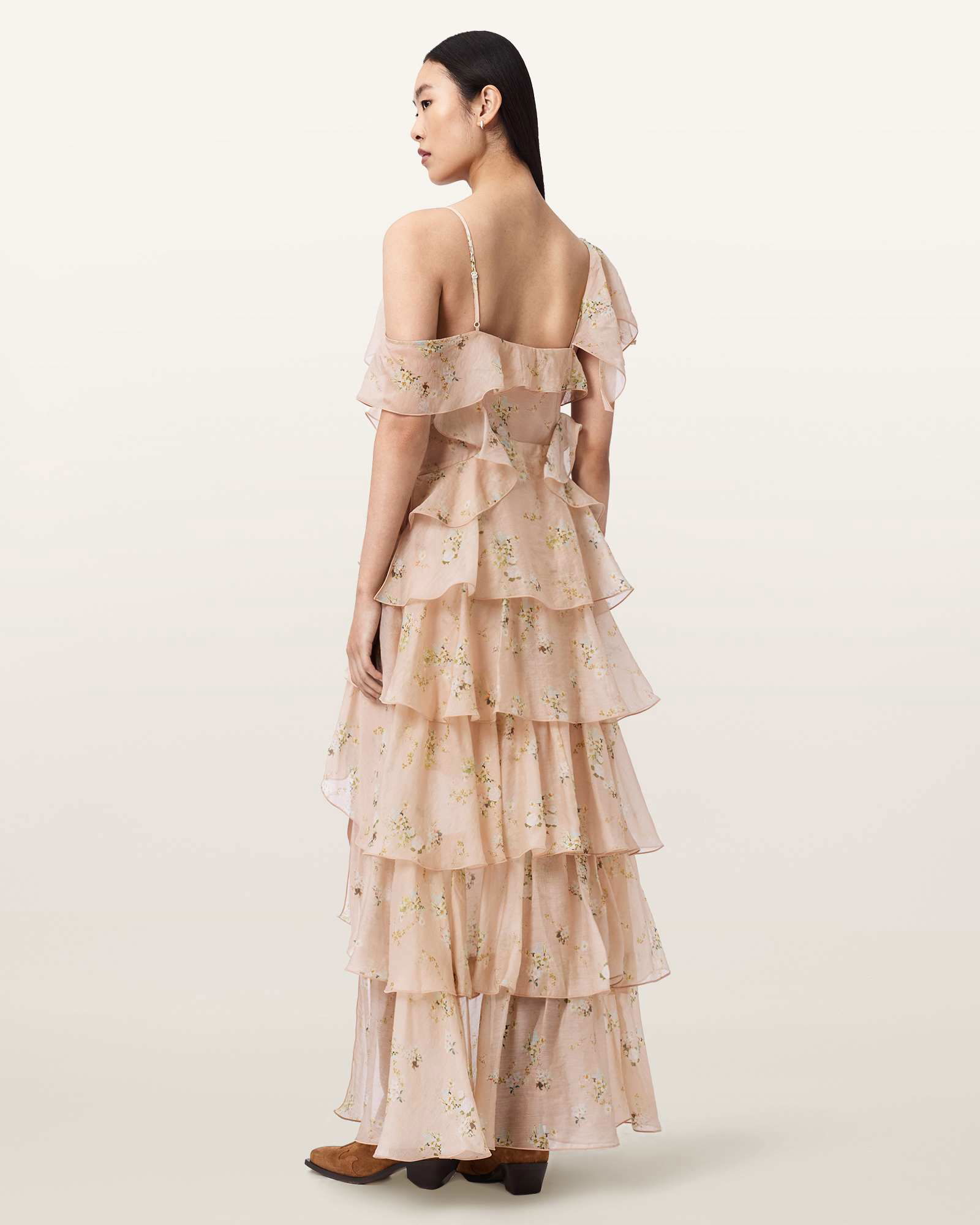 ALLSAINTS Sienna Ruffle Maxi Dress | endource