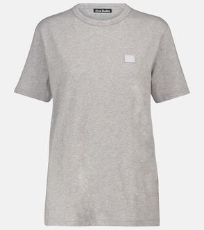 Gray cotton t-shirt with Acne Studios logo