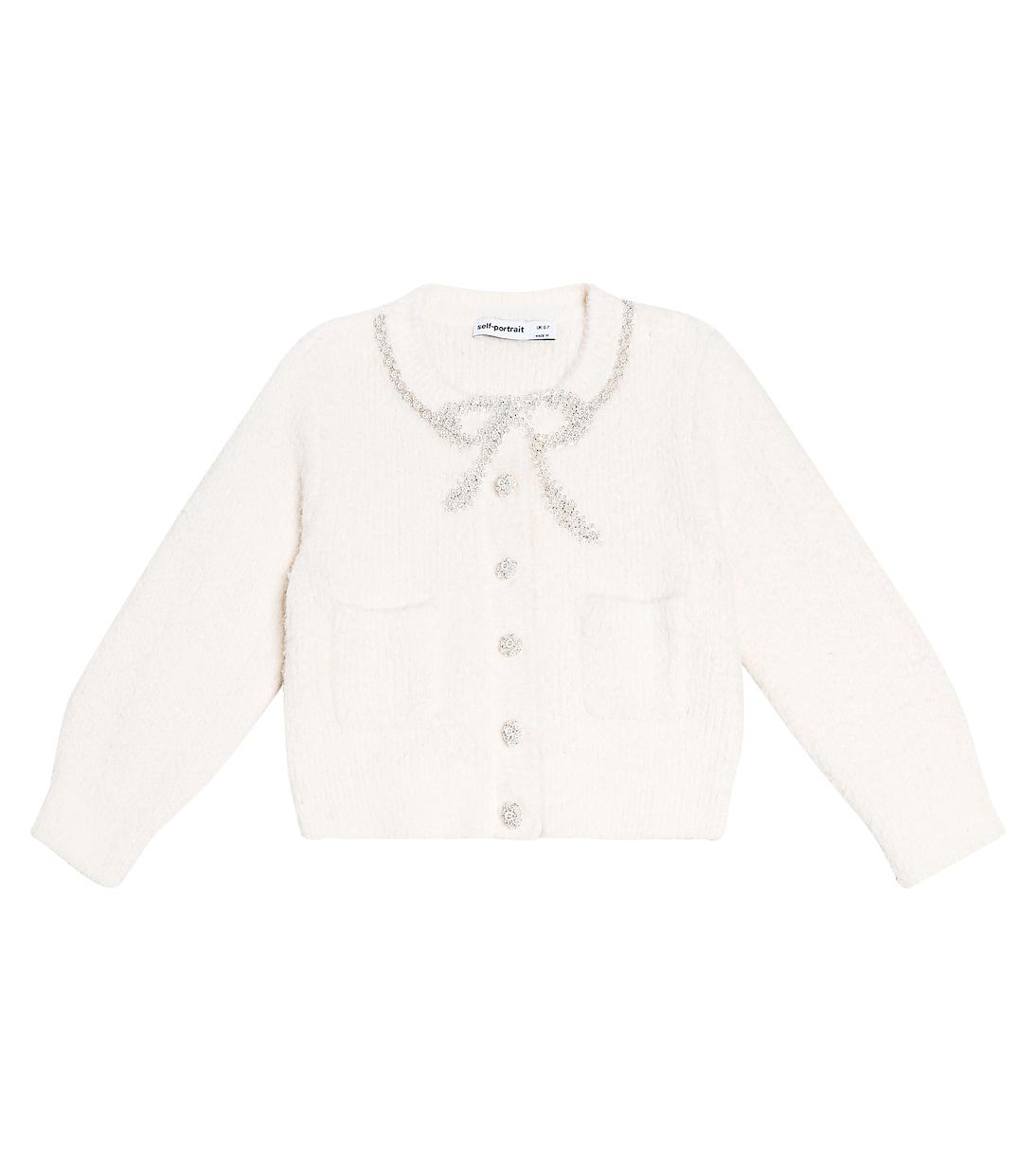 SELF-PORTRAIT Embellished Bow-Detail Cardigan endource
