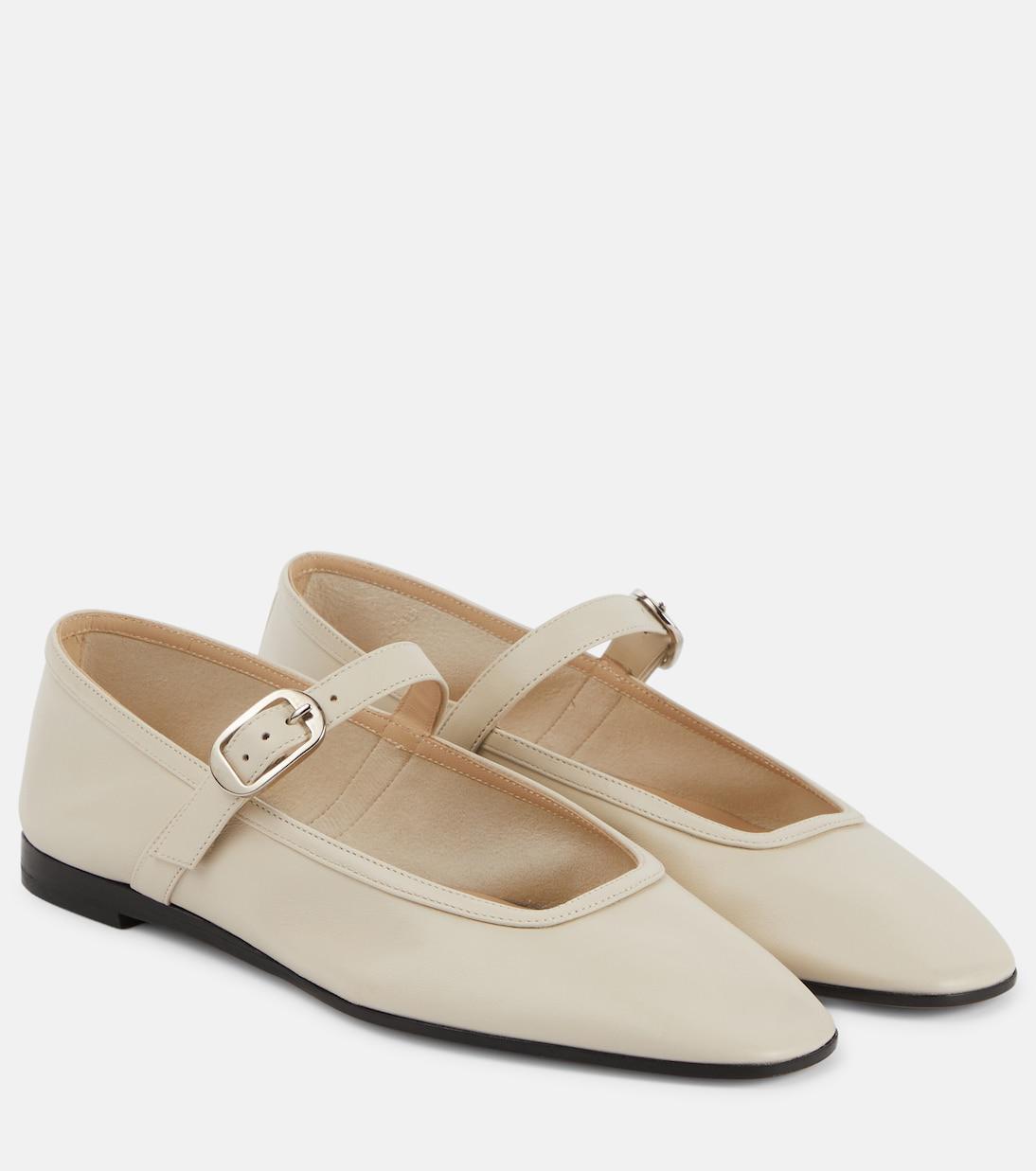LE MONDE BERYL Leather Mary Jane Ballet Flats | endource
