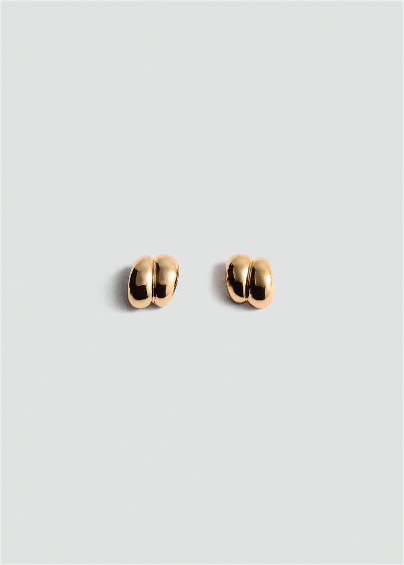 MANGO Double Hoop Earrings in Gold | Endource