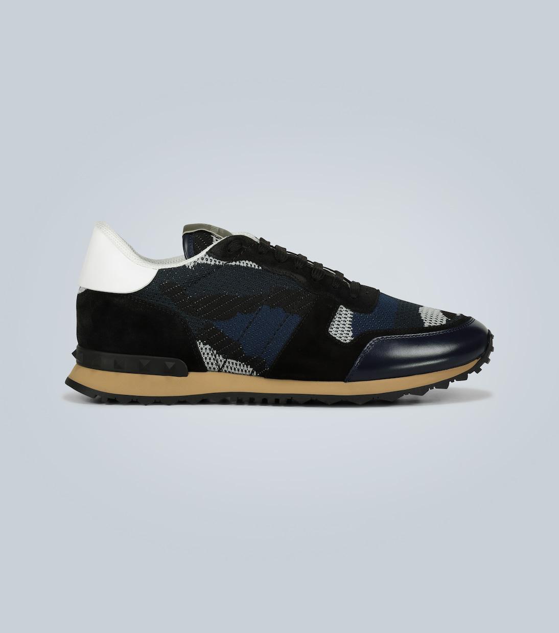 Valentino Garavani Bicolor Fabric Athletic Sneakers