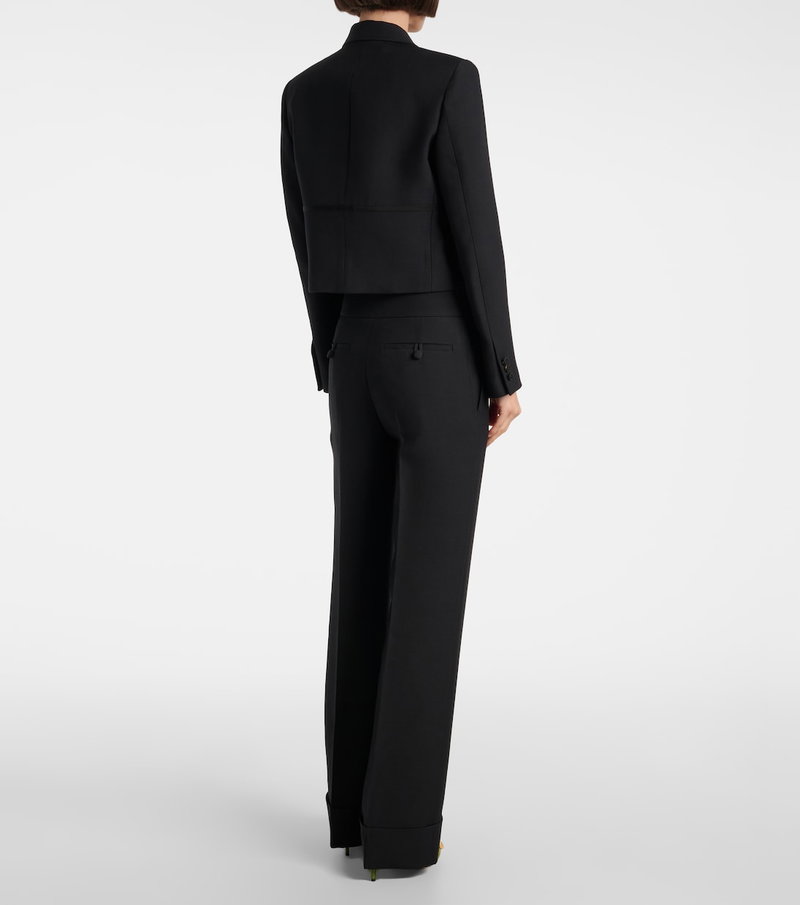 Valentino black cropped suit, rear view