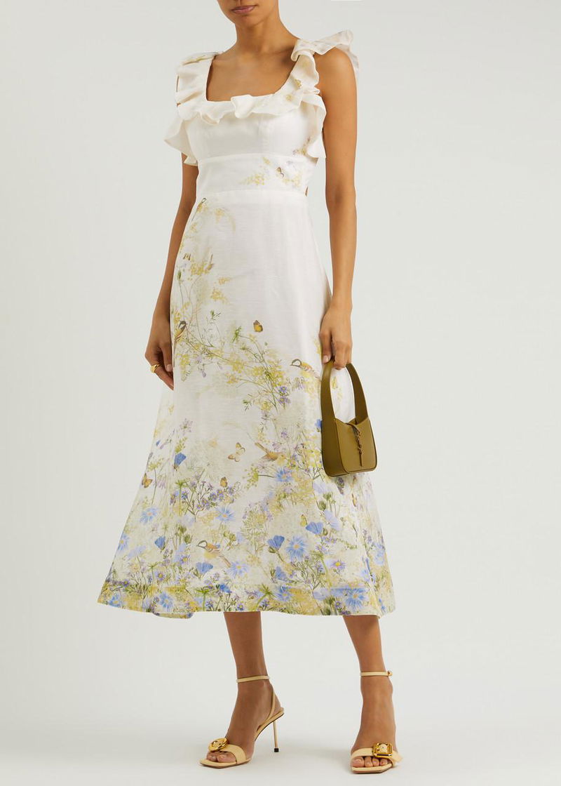 zimmermann harmony midi dress Zimmermann Harmony Tiered Midi Dress (For Hire)  EKOLUV