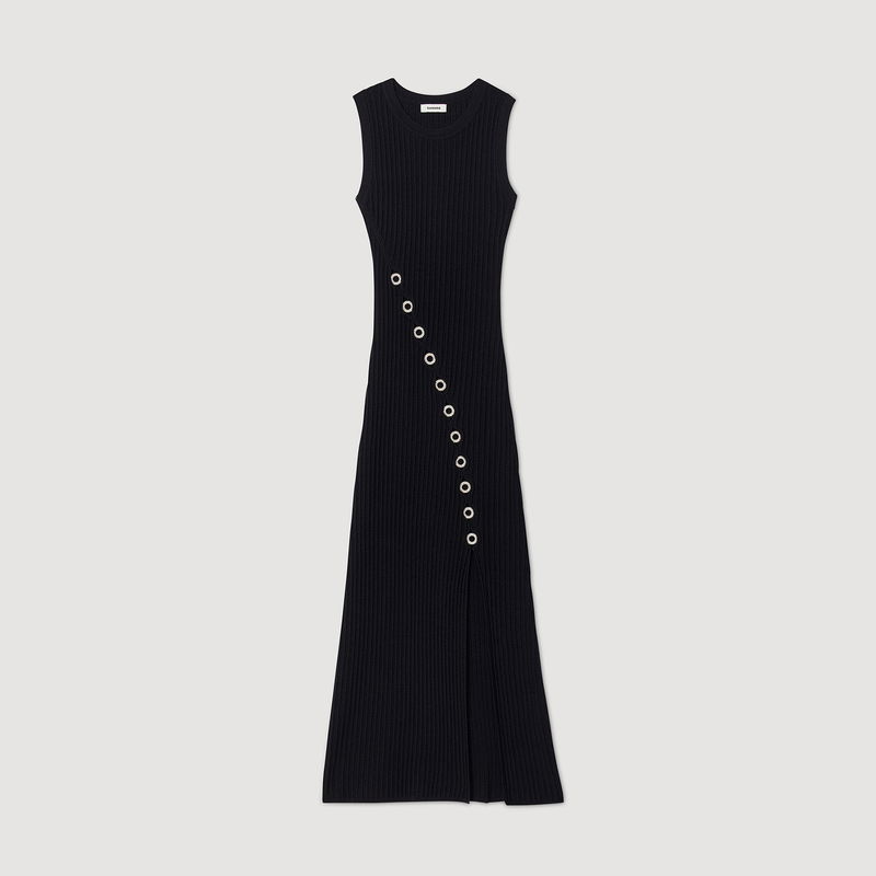 black blazer dress amazon Sandro Pleated Knit Dress main image 0