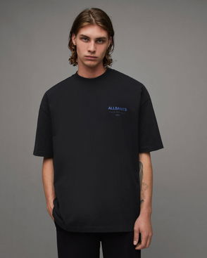 Underground Oversized Crew Neck T-Shirt UNIVERSE BLUE