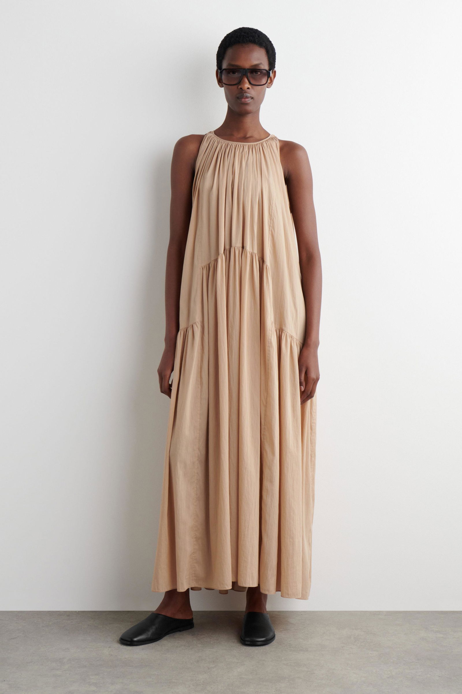 COS Gathered Halterneck Maxi Dress | endource