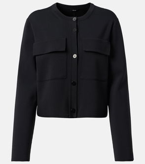 Black JOSEPH cardigan with pockets