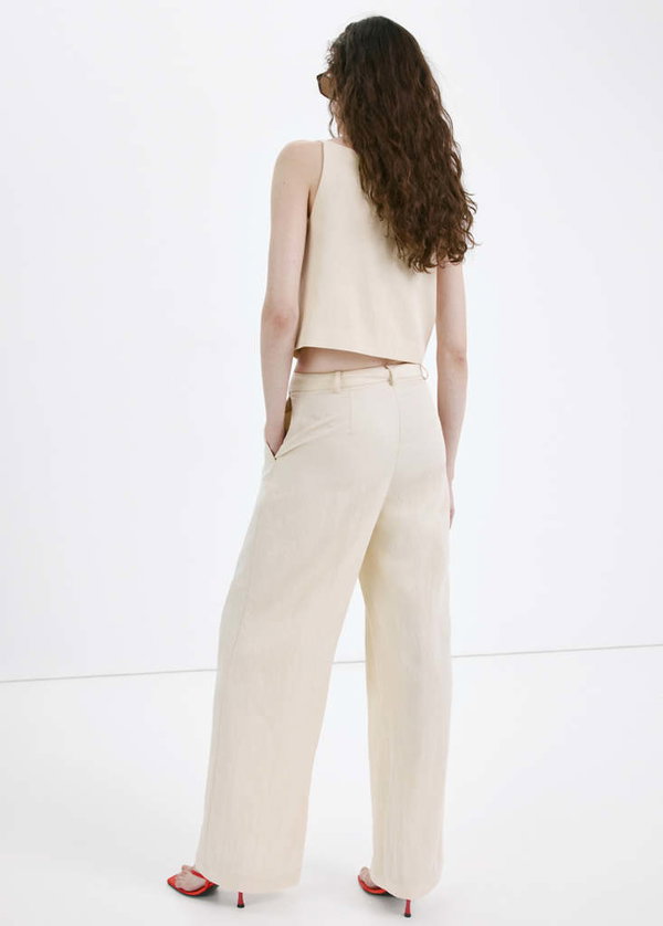 MANGO Mid-rise Lyocell Pants | endource