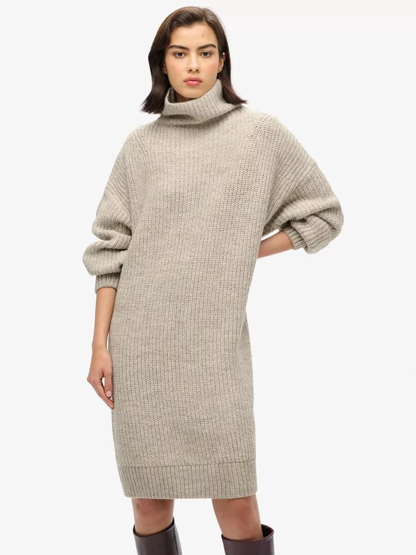 SUPERDRY Chunky Rib Knit Jumper Dress | endource
