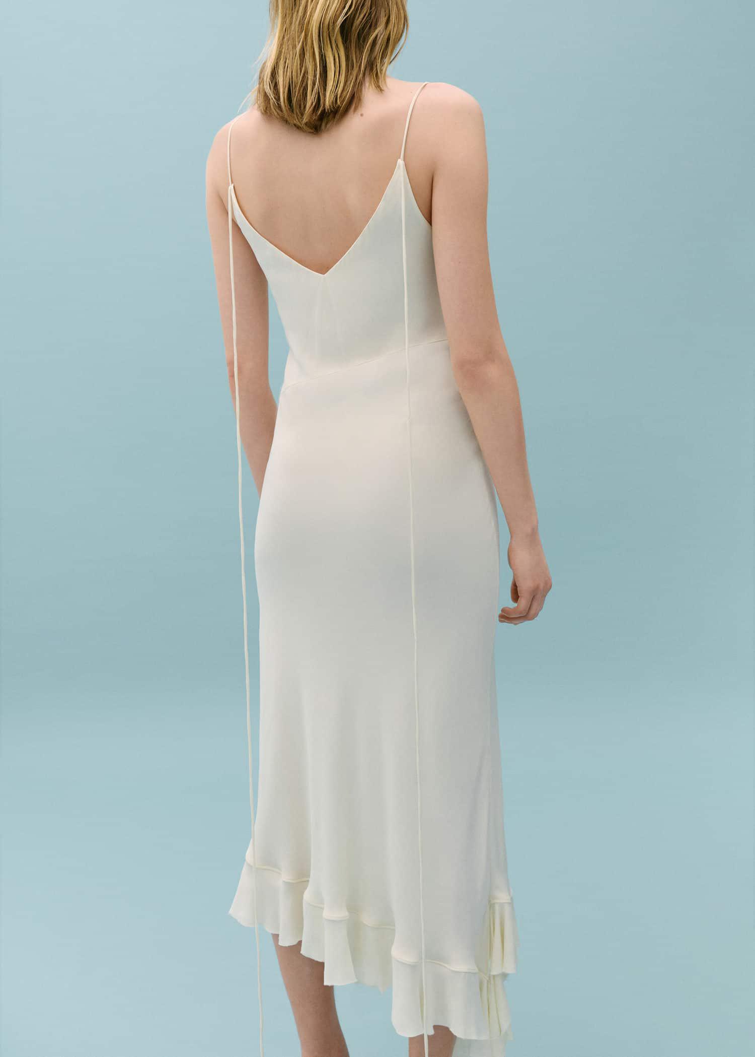 MANGO Mango x Victoria Beckham - Asymmetric Ruffled Dress | endource