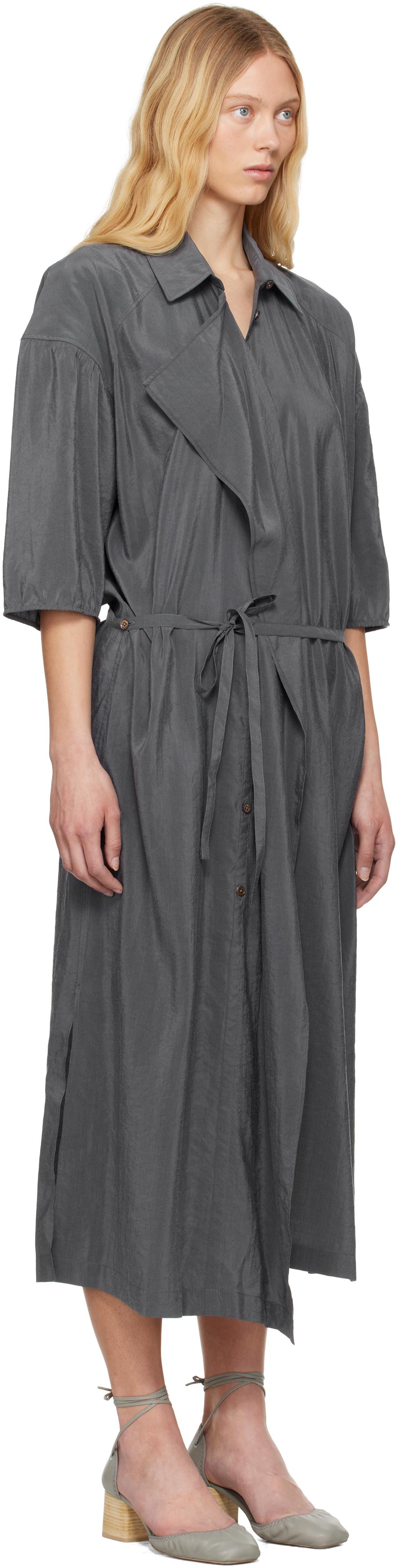 lemaire asymmetrical shirt dress Midi Made from a fresh Color_Pink Sierra Pink Mesh Mini Size:AU 12 (US 8)