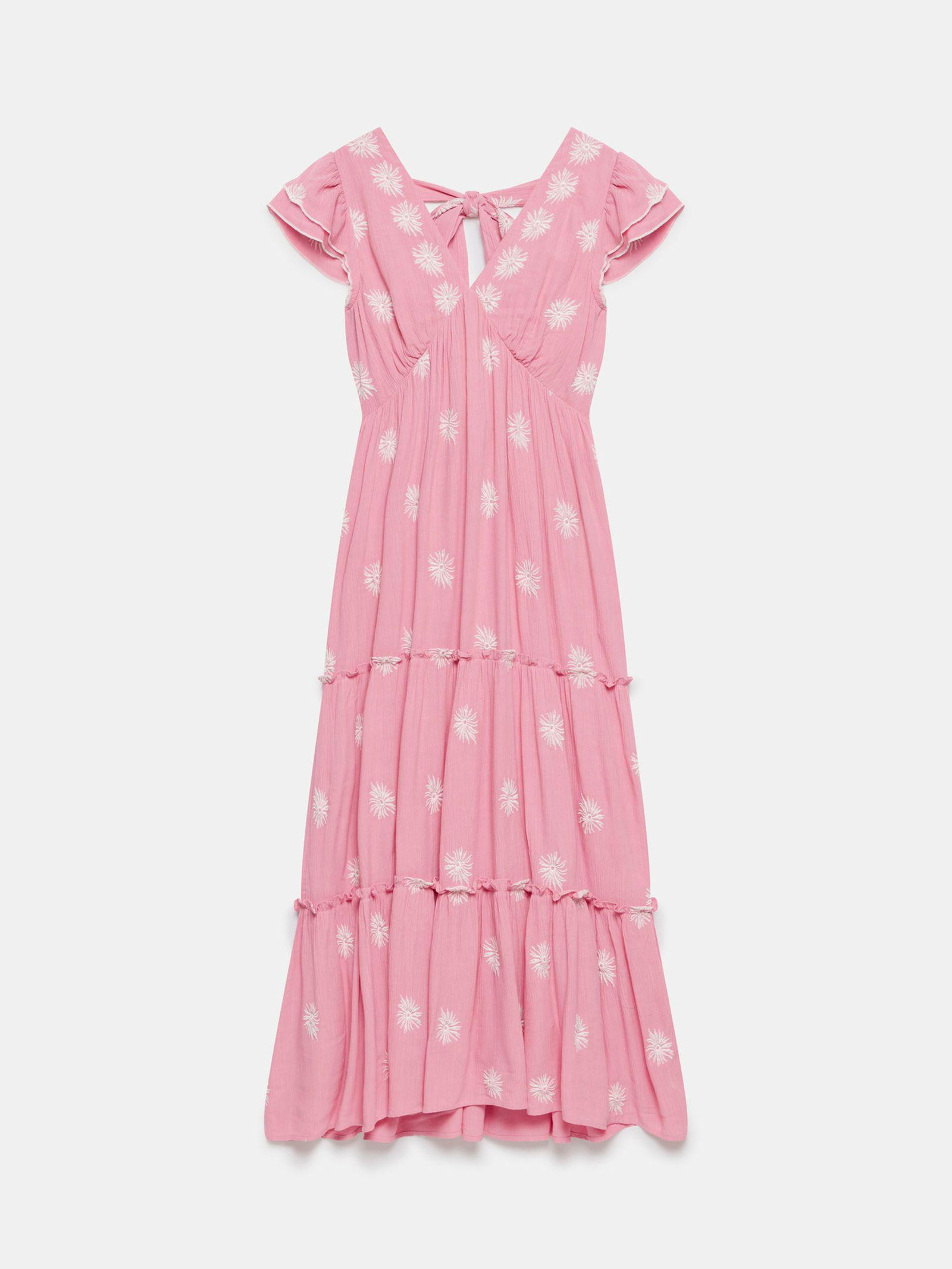 MINT VELVET Floral Embroidered Maxi Dress in Pink Mid | endource