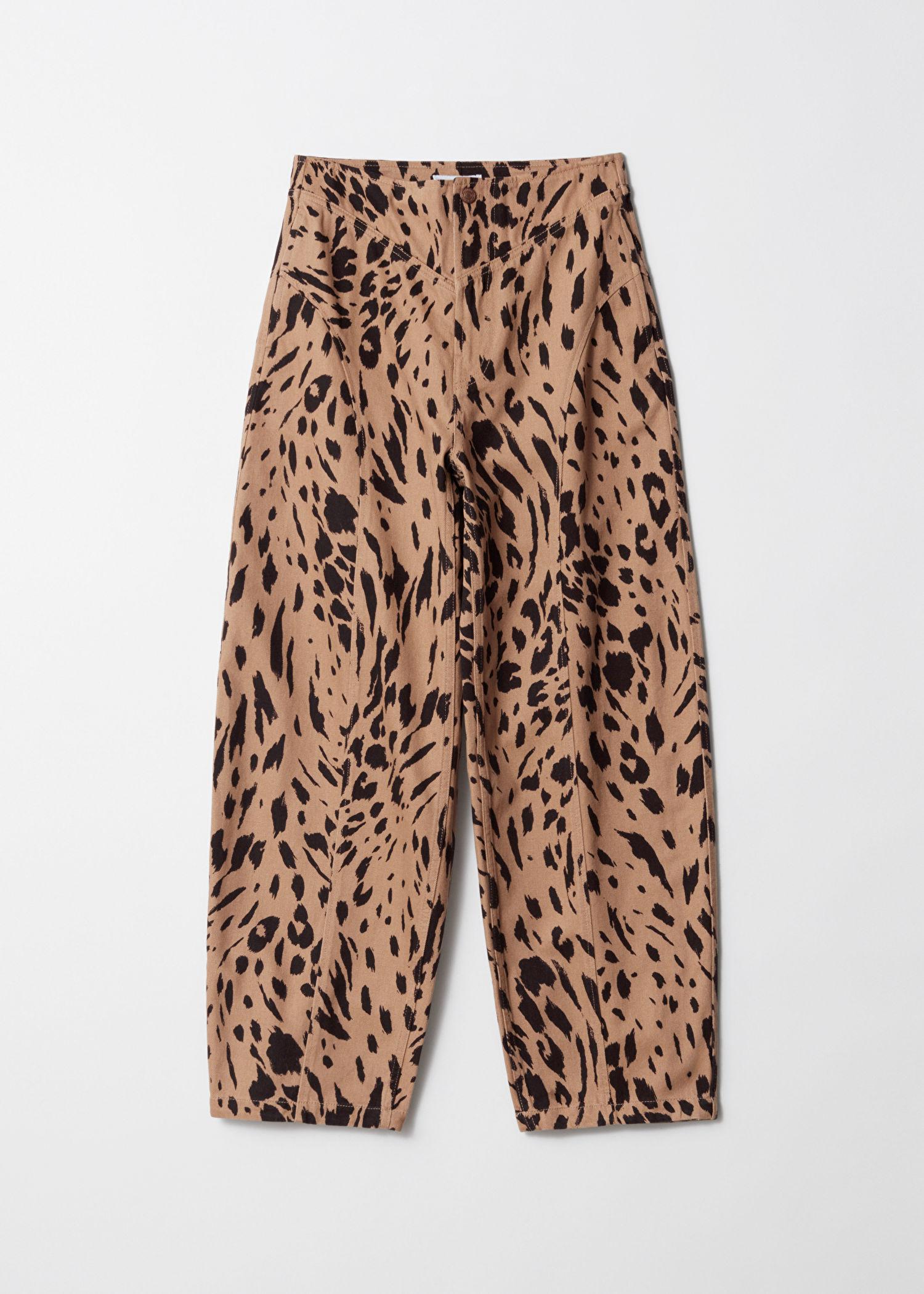 Leopard Print Barrel Pants main image 0