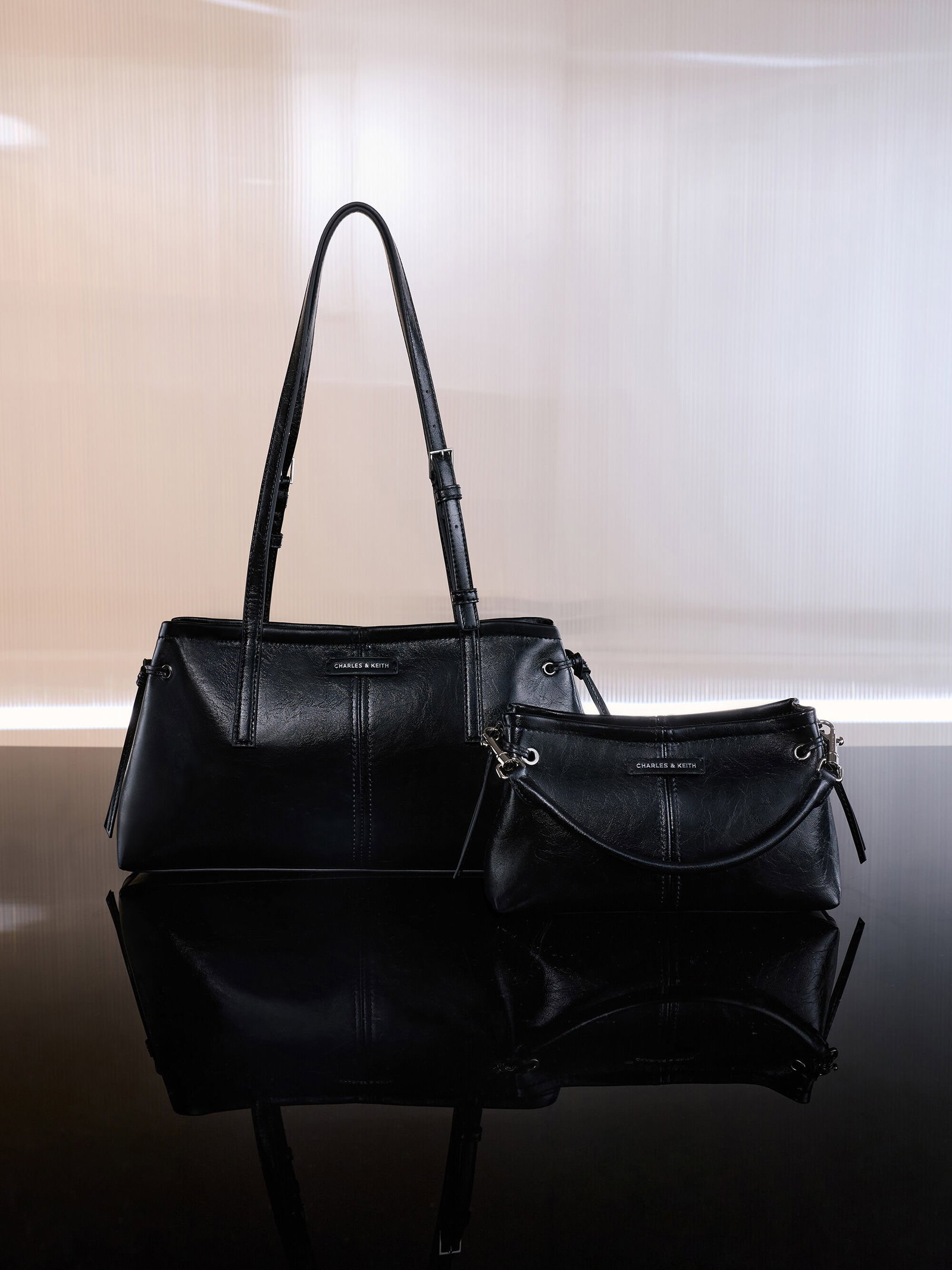 CHARLES & KEITH Noane Elongated-Handle Shoulder Bag | endource