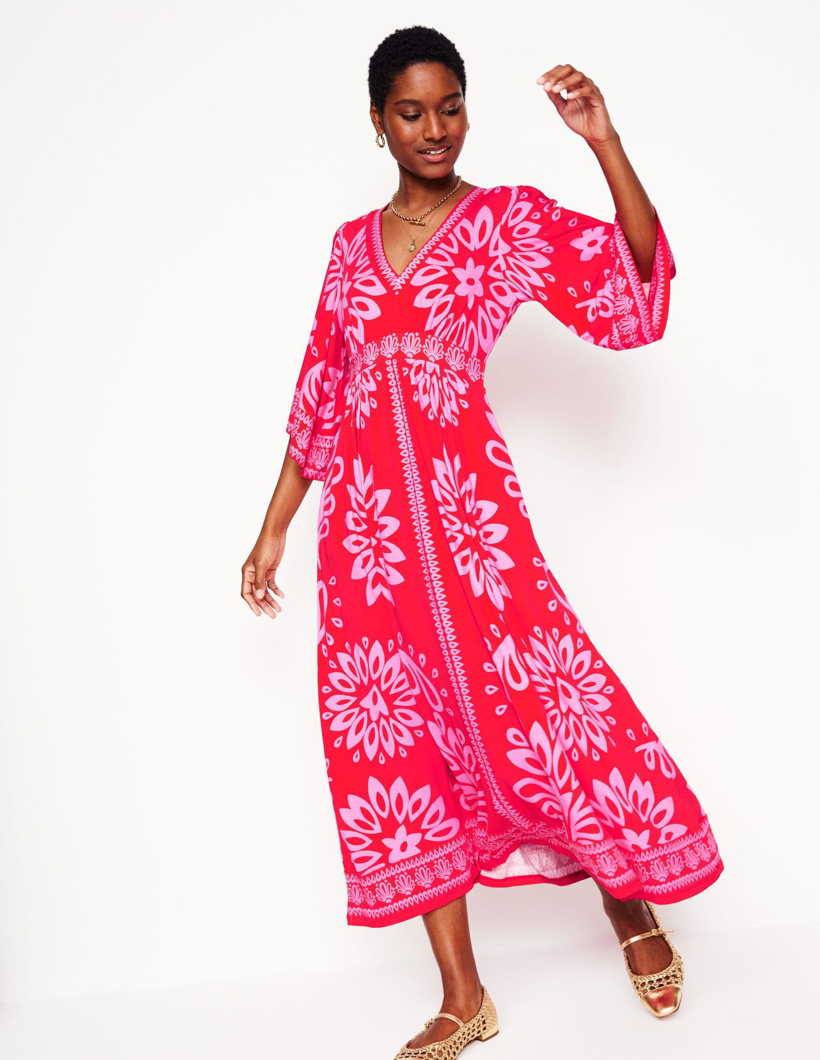 BODEN Maya Kimono Maxi Dress | endource