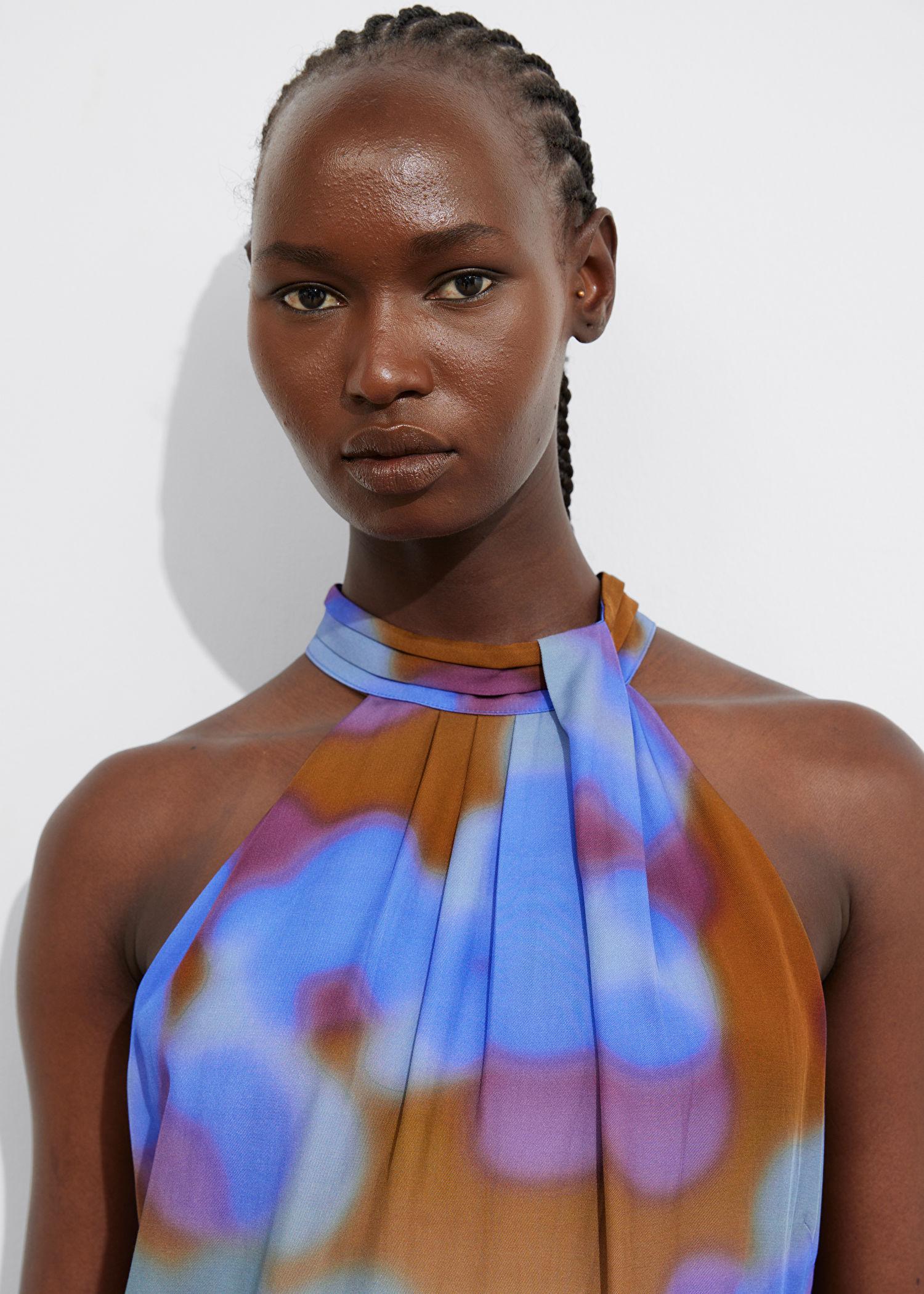 & OTHER STORIES Printed Halterneck Maxi Dress | endource