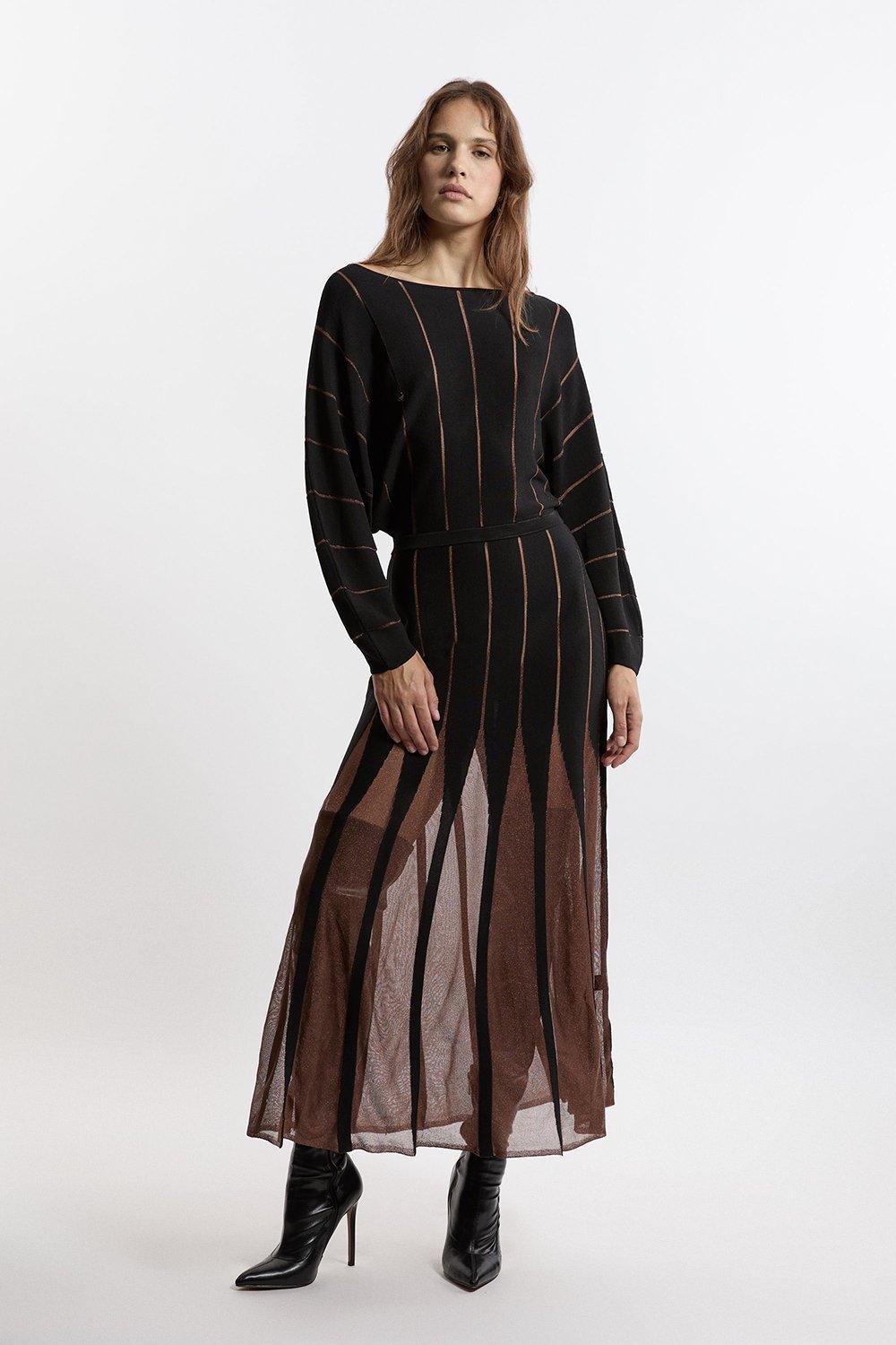 fatuma tie detail knit dress 70% off KAREN MILLEN Tall Slinky Viscose Sheer Mango dresses