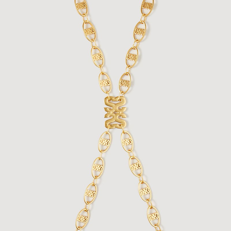 SANDRO Double Chain Jewellery Belt in Gold Endource